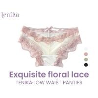 ราคา TENIKA กางเกงชั้นในลูกไม้ผู้หญิ กางเกงในลูกไม้เซ็กซี่ กางเกงชั้นในสตรีเอวต่ำ โปร่งใส ลูกไม้โบว์กลวง (25339854319)