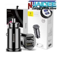 ราคา หัวชาร์จรถ Baseus Grain Mini Smart Dual USB Car Charger - 3.1A (9139855384)