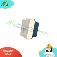 ราคา เต้ารับโทรศัพท์ ปลั๊กโทรศัพท์ Panasonic WEG2164 จำนวน 1 ตัว แบรนด์ Panasonic. (9756476255)