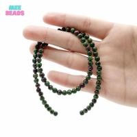 ราคา หินรูบี้ซอยไซต์ หินทับทิมซอยไซต์ (แต่งสี) ขนาด 4 มิล เส้นยาว ❗ แถมฟรี ลวดตัวนำ + ไหมร้อยหิน ❗ หินสีเขียว Ruby Zoisite (12878384154)