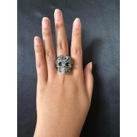 ราคา แหวนหัวกะโหลก Silvertone (26288958468)