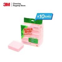 ราคา Scotch-Brite® สก๊อตช์-ไบรต์® ใยขัดสีชมพูพร้อมฟองน้ำ (1 แพ็ค บรรจุ 10 ชิ้น) (21924172545)