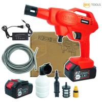 ราคา BONCHI เครื่องฉีดน้ำแรงดันสูงไร้สาย ปืนอัดฉีดน้ำแรงดันสูงไร้สาย ปืนอัดฉีดล้างรถทำความสะอาดพื้น แบต 1 ก้อน แรง 199V สีแดง (16758903198)