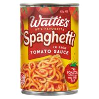 ราคา วัตตี้ สปาเก็ตตี้ในซอสมะเขือเทศ 420 กรัม - Spaghetti in Tomato Sauce 420g Wattie's brand (22317671630)