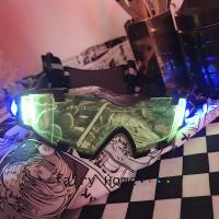 ราคา Super Hot คอสเพลย์ Night Vision Goggles แว่นตากันลมแว่นตาป้องกันฝุ่น LED Cool Luminous Disc แว่นตา mm20250818 (44363699813)