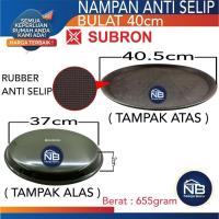 ราคา ถาดเสิร์ฟกันลื่นทรงกลม ฐานยางพลาสติกขนาด 40 ซม. SUBRON (28114269385)