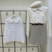 ราคา เสื้อลูกไม้คอบัวแขนยาวสไตล์เกาหลี 3062 (41905938865)