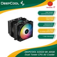 ราคา DEEPCOOL AG620 BK ARGB Dual Tower CPU Air Cooler - LGA1700/1200/115X/AM5/AM4 (42605837969)