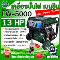 ราคา LONGWELL เครื่องปั่นไฟ 5500W ลองเวล รุ่น LW-5000 4จังหวะ 13แรงม้า เครื่องกำเนิดไฟ เบนซิน **ส่งเร็ว ของแท้100%** (14361273898)