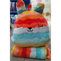 ราคา หมอนผ้าห่มลายขวางเส้นใหญ่มีสายสะพาย (749739898)