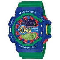 ราคา Casio G-shock นาฬิกาข้อมือชาย สายยางเรซิ่น รุ่น GA-400-2ADR - สีน้ำเงิน/เขียว (54838529)