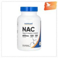 ราคา Nutricost, NAC, Vegan N-Acetyl L-Cysteine, 600 mg, 120 Capsules (42267079397)