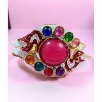 ราคา กำไลพญานาคเผือก เศียรคู่มณีนพเก้า ปลุกเสกคำชะโนด (8006922053)