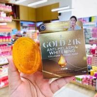 ราคา Precious Skin Gold 24K Whitening Anti-Melasma Facial Soap สบู่ทำความสะอาดผิวหน้า 50g