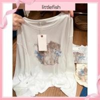 ราคา [Bowknot ลูกแมวแขนยาว] สไตล์เกาหลีฮิปฮอปสำหรับเสื้อผ้าหญิงฤดูร้อน ดีไซน์หวานและอ่อนโยน (26241209306)