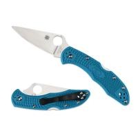 ราคา มีดพับ Spyderco Delica Flat Ground Blue (C11FPBL) (43867110983)