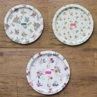 ราคา จานสังกะสี ลายดอกไม้ (7950332)