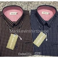 ราคา [อกเสื้อ44”]เสื้อเชิ้ตลายตารางเล็ก โทนสีเข้ม แขนยาวนะคะ (11979926390)