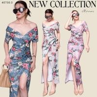 ราคา 40730.3maxidressลายดอกตัวยาวแต่งย่นพรางหุ่น ตัวเสื้อคอวีไขว้ทับกัน ช่วงล่างกระโปรงผ่าแหวกหน้า Tag::Mirror Sister (28207181401)