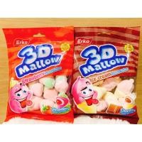 ราคา Mallow 3D Ice Cream มาร์ชแมลโลว์รูปไอศกรีม มี 2 ไส้ แยมสตรอเบอร์รี่ กับ ช็อกโกแลต น้ำหนัก 80 กรัม (18142978313)