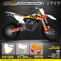 ราคา Yชุดสติ๊กเกอร์ตกแต่งพื้นหลังแบบทีม Powerzone สำหรับ KTM SX SXF MX 16-18 Exc xcw ENDURO 17-19 125ถึง500cc 81 (26215887116)