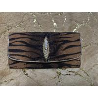 ราคา กระเป๋าตังค์ หนังปลากระเบนแท้ ลายเสือ สวยมากกก (27337492806)