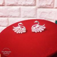 ราคา ใหญ่สุดๆ ต่างหูหงส์เงินคุณภาพสูงสุดสวย (44158840131)