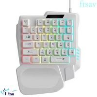 ราคา SWIFTSAVER คีย์บอร์ดมือเดียว, คีย์บอร์ด USB Luminous One Handedly, Single Handed Numpad Ultra-slim 3 สี Backlight Mini Gaming Mechanical Keyboard Desktop PC (25244447211)