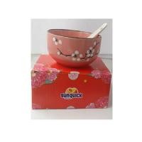 ราคา Sunquick CNY 2021 Flower Blossom ชามเซรามิกและช้อน (23069171344)