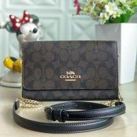 ราคา พร้อมส่ง กระเป๋า Coach Flap Clutch Crossbody In Signature Style No : CP033 (27806488797)