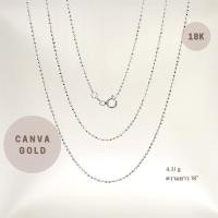ราคา Canva Gold สร้อยคอ 18K สร้อยทองอิตาลีแท้ white gold สร้อยทองคำขาว ตอก Au750 ฟรี! ซองกำมะหยี่ มีใบรับประกัน (11163516499)