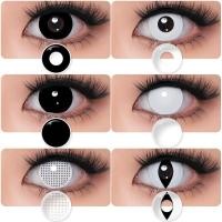 ราคา Magister คอนแทคเลนส์คอสเพลย์ ฮาโลวีนคอนแทคเลนส์สีขาวบริสุทธิ์ตาข่ายสีดำบริสุทธิ์คอสเพลย์เลนส์นุ่ม Halloween (43873639546)