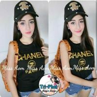 ราคา Set2ชิ้น เสื้อสกรีนChanelมาพร้อมกับหมวกปักลายChanel (183467104)