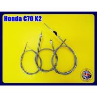 ราคา ชุดสายเซ็ต สีเทา - Honda c70 k2 Cable Set 3ชิ้น (17373949120)