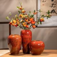 ราคา แจกันเซรามิก เครื่องลายคราม ขัดแดงเคลือบแจกันเซรามิกบ้านห้องนั่งเล่นทางเข้าตกแต่งห้องนอนดอกไม้แจกันดอกไม้แห้งแจกันแห้งตกแต่งตกแต่งคุณภาพสูงดอกไม้แจกันเซรามิก เจ (26212821909)