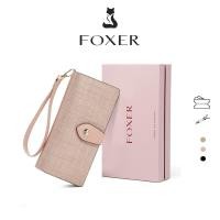 ราคา Foxer กระเป๋าสตางค์หนังแท้กระเป๋าสตางค์ยาวหรูหราและสง่างามเรียบง่ายและมีสไตล์ผู้ถือบัตรเครดิต (24943767896)
