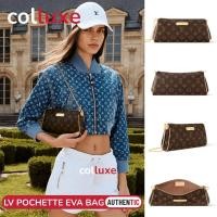 ราคา หลุยส์วิตตอง Louis Vuitton LV กระเป๋ารุ่น Pochette Eva กระเป๋าโซ่ (43006700230)