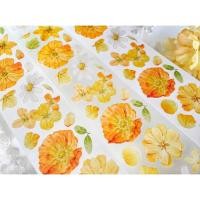 ราคา Baicangjia~สีส้มทะเลสีส้มดอกไม้คู่มือ Washi เทปน้ํามันพิเศษไดคัทเทปบรรจุหนึ่งห่วงเทปปล่อยกระดาษ Washi เทป--5 ซม. * 100 ซม./Loop (41924613271)