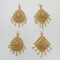 ราคา จี้สุโขทัย, จี้เพชรซีกโบราณ 4 ชั้น มีตุ้งติ้ง ชุบทองโบราณ (มี 4 แบบให้เลือก) (20885250907)