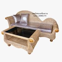 ราคา พร้อมส่งโซฟาหวาย เตียงหวาย ชุดรับแขก เดย์เบด (13170668456)