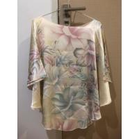 ราคา เสื้อปีกค้างคาว Freesize ผ้าแพรแวววาว สีขาว สีงาช้าง ลายดอกไม้สีชมพู สีม่วง สวยหวานผู้ดี ชุดคุณแม่ ชุดคลุมท้อง ชุดคนอ้วน (20580589021)