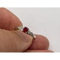 ราคา แหวนเงินฝังพลอยทับทิมซองเจียเผาเก่าจากTanzania (25254637795)