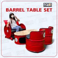 ราคา โต๊ะรับแขกถังน้ำมัน โซฟาถังน้ำมัน (อ่านรายละเอียดก่อนกดสั่ง) (9502453677)