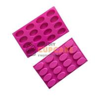 ราคา พิมพ์ซิลิโคน พิมพ์สบู่ รูปวงรี ฐานเรียบ 16 หลุม (1641995057)