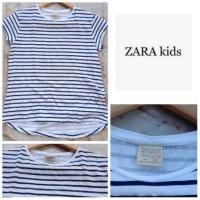ราคา เสื้อเด็กแบรนด์ zara size.150 สวยมาก สีน้ำเงินขาว แต่งกากเพชร (5616046691)