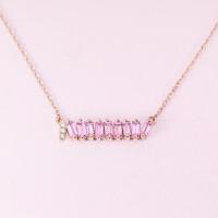 ราคา สร้อยคอพร้อมจี้ พลอยแซฟไฟร์ (pink Sapphire) สร้อยคอพลอยแท้ (12644816737)