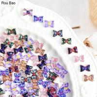 ราคา Rou Bao โบว์เรซิ่น ลายตารางหมากรุก ขนาดเล็ก สําหรับตกแต่งเล็บ DIY 50 ชิ้น (24766937553)