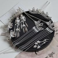 ราคา เงินของ Luo Fangci Hanfu เครื่องประดับผมชุด Fairy-like สไตล์โบราณ Headdresses Cool เครื่องแต่งกายโบราณสไตล์พู่ Hairpin มงกุฎผม (42416551006)
