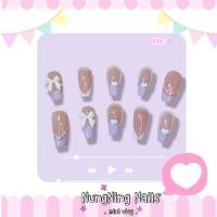 ราคา เล็บปลอมลายเกาหลี (แถมกาว+ตะไบ+กาวซิลิโคนทุกชุด) (10871736687)