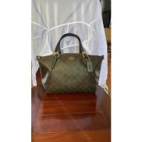 ราคา coach F28989 ทรงพัด สีกาแฟ มือสองของแท้ (11134586677)